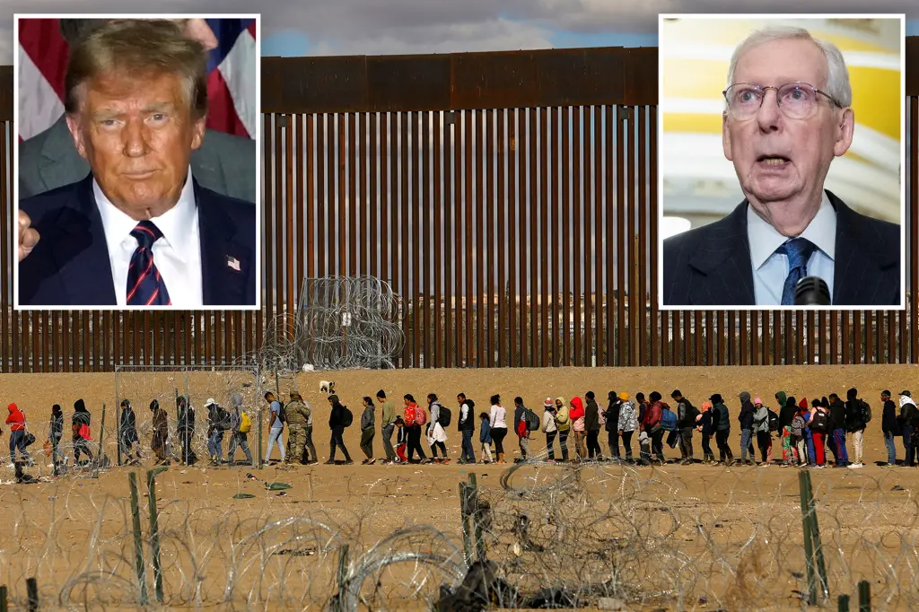 "McConnell and GOP Senators Clash Over Border and Ukraine Deal Amid Trump Pressure"