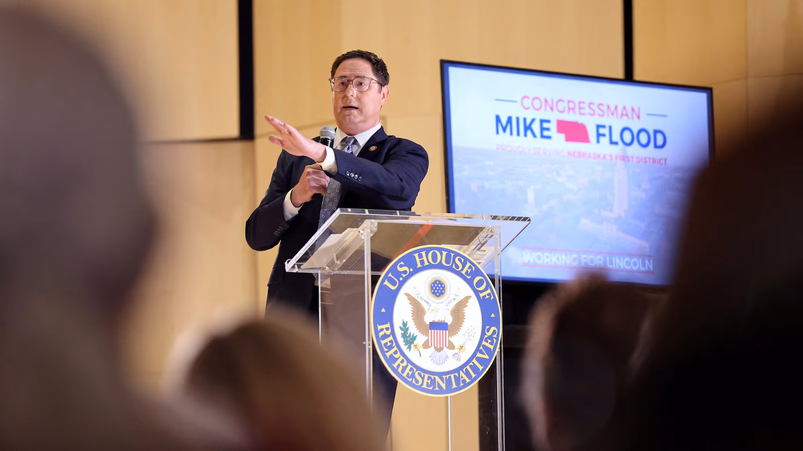 Featured image for Nebraska Town Hall Erupts in Protest Against GOP Congressman Mike Flood