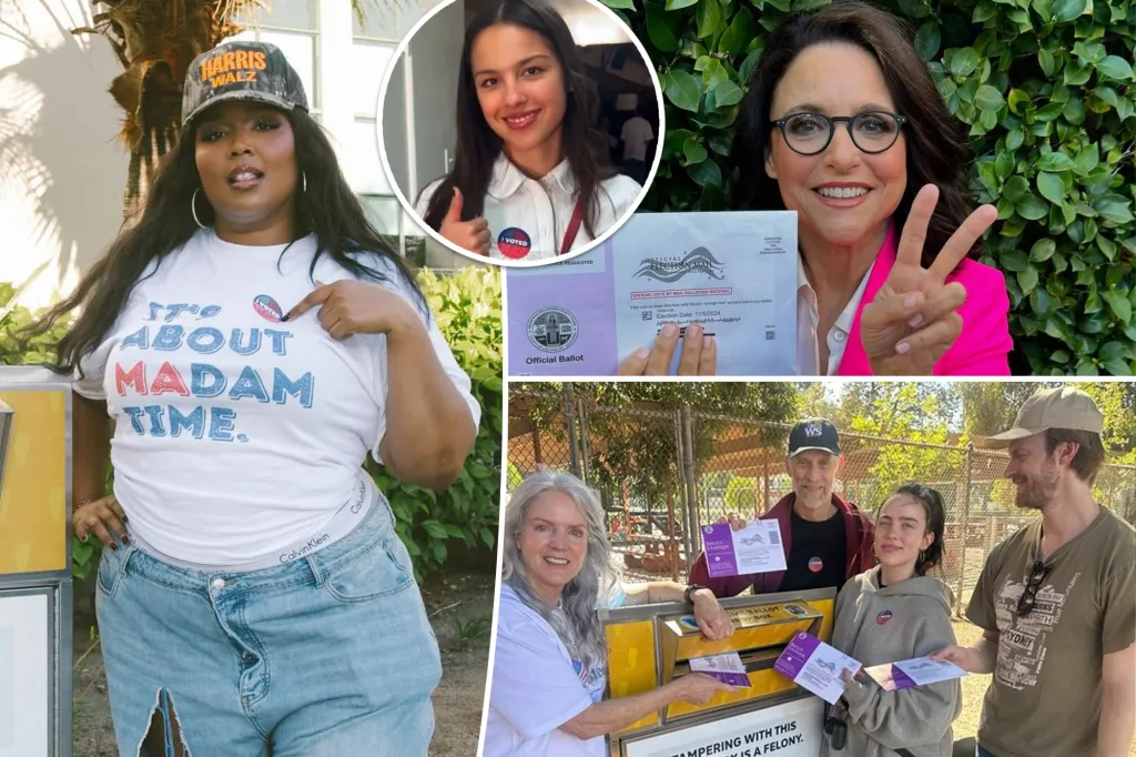 Featured image for Celebrities Make Fashionable Statements at the 2024 Polls