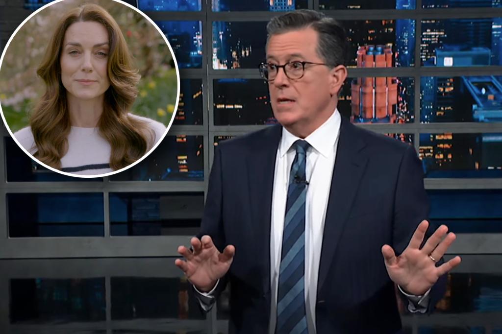 Featured image for Stephen Colbert Apologizes for Kate Middleton Jokes After Cancer Diagnosis