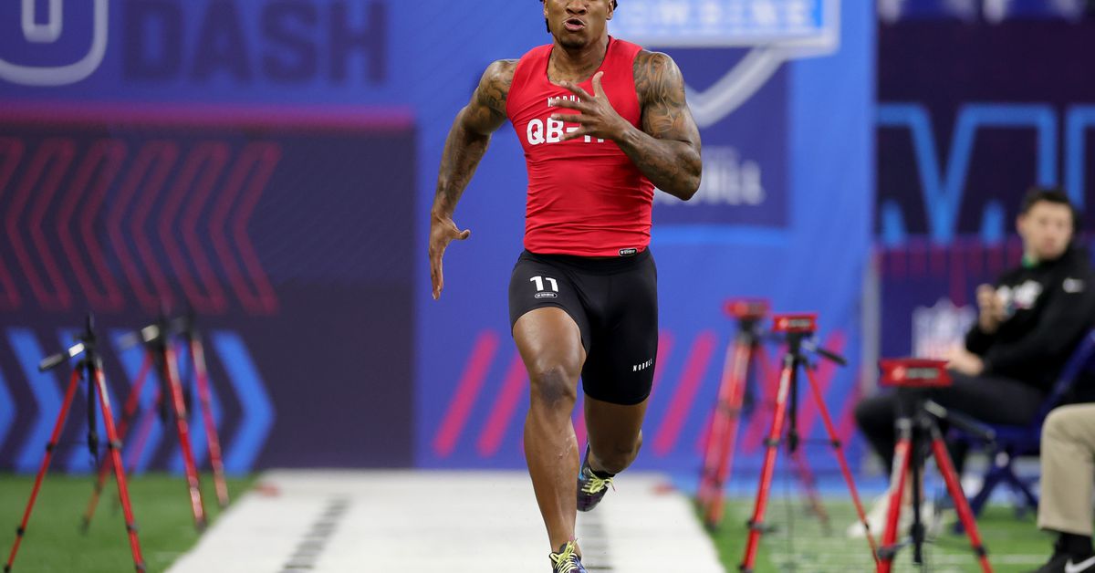 Featured image for Las Vegas Raiders Attend Anthony Richardson's Pro Day