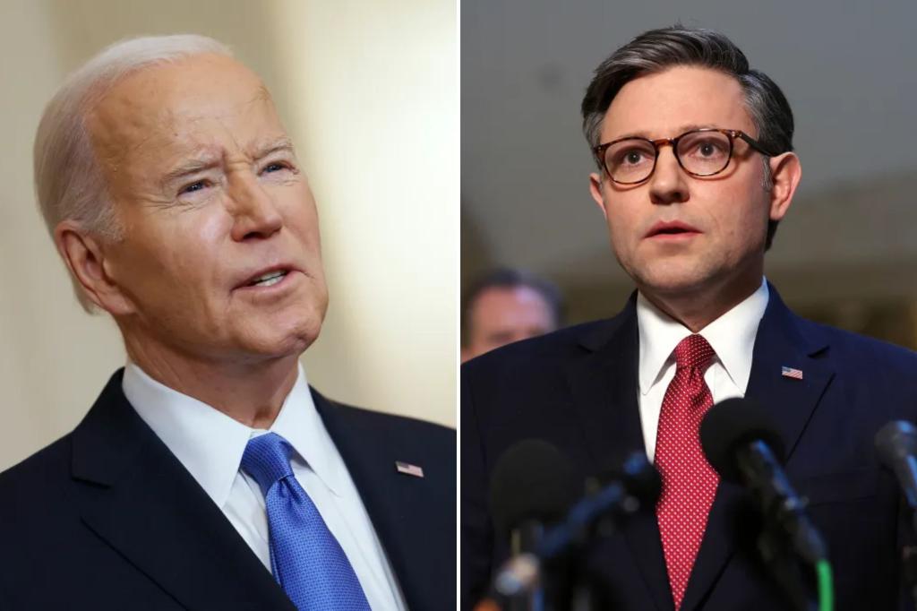 "Biden Open to Meeting Speaker Johnson to Discuss Ukraine Aid"