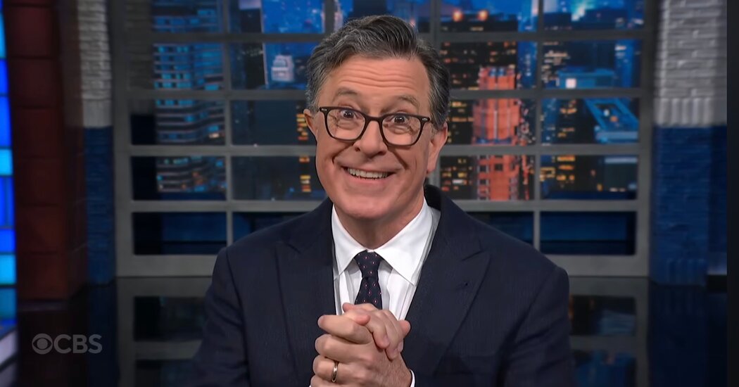 Featured image for Colbert Mocks Trump Over Epstein Revelations