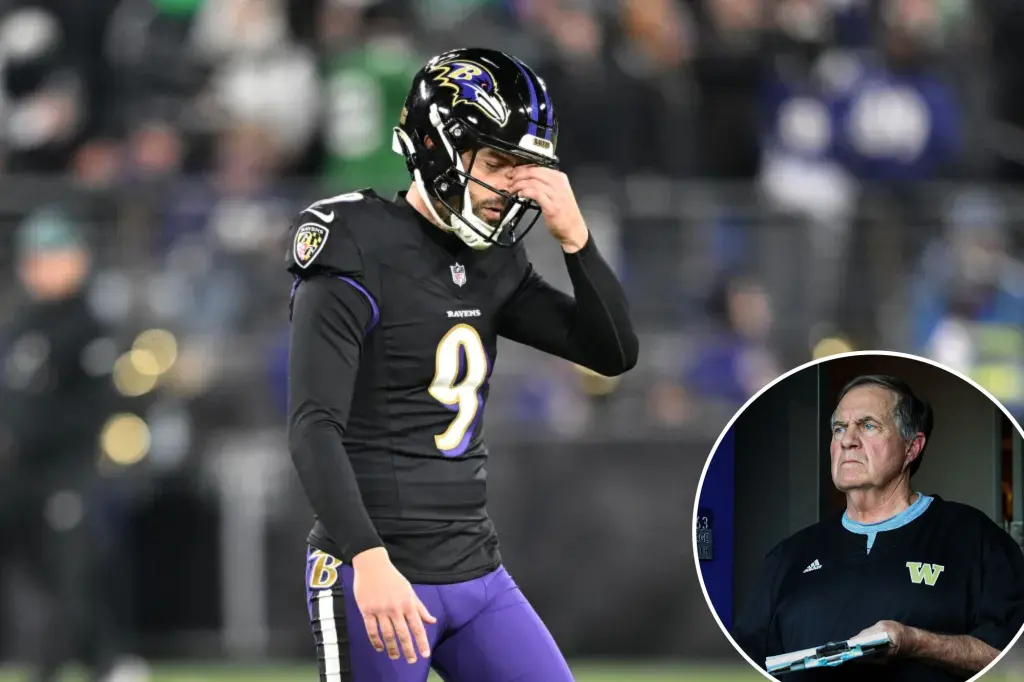 Featured image for Belichick and Harbaugh Weigh In on Tucker's Kicking Struggles