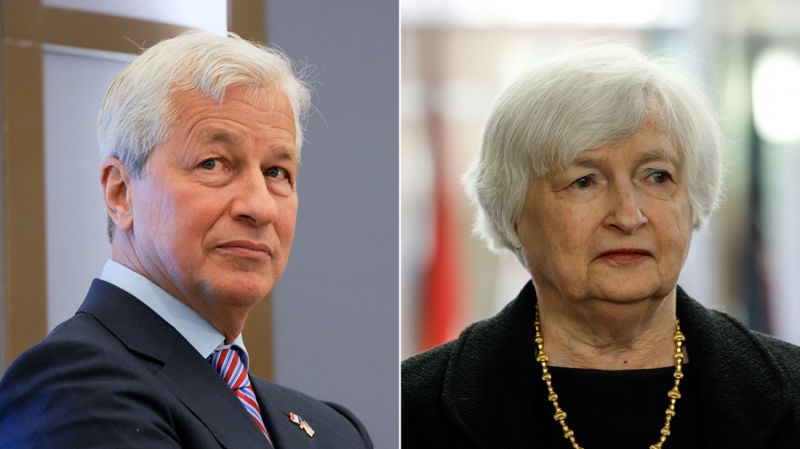Debt Ceiling Crisis Looms: Yellen Meets with Bank CEOs Amidst Warning of Disrupted Services and Possible Default.