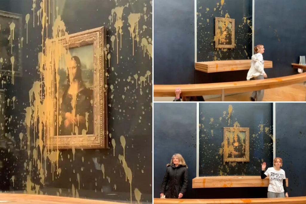 "Climate Activists Hurl Soup at Mona Lisa in Paris Protest"