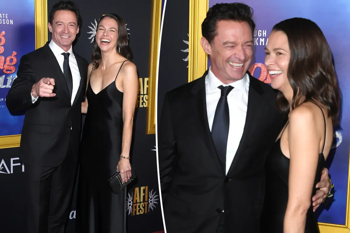 Featured image for Hugh Jackman and Sutton Foster Make Red Carpet Couple Debut at 'Song Sung Blue'
