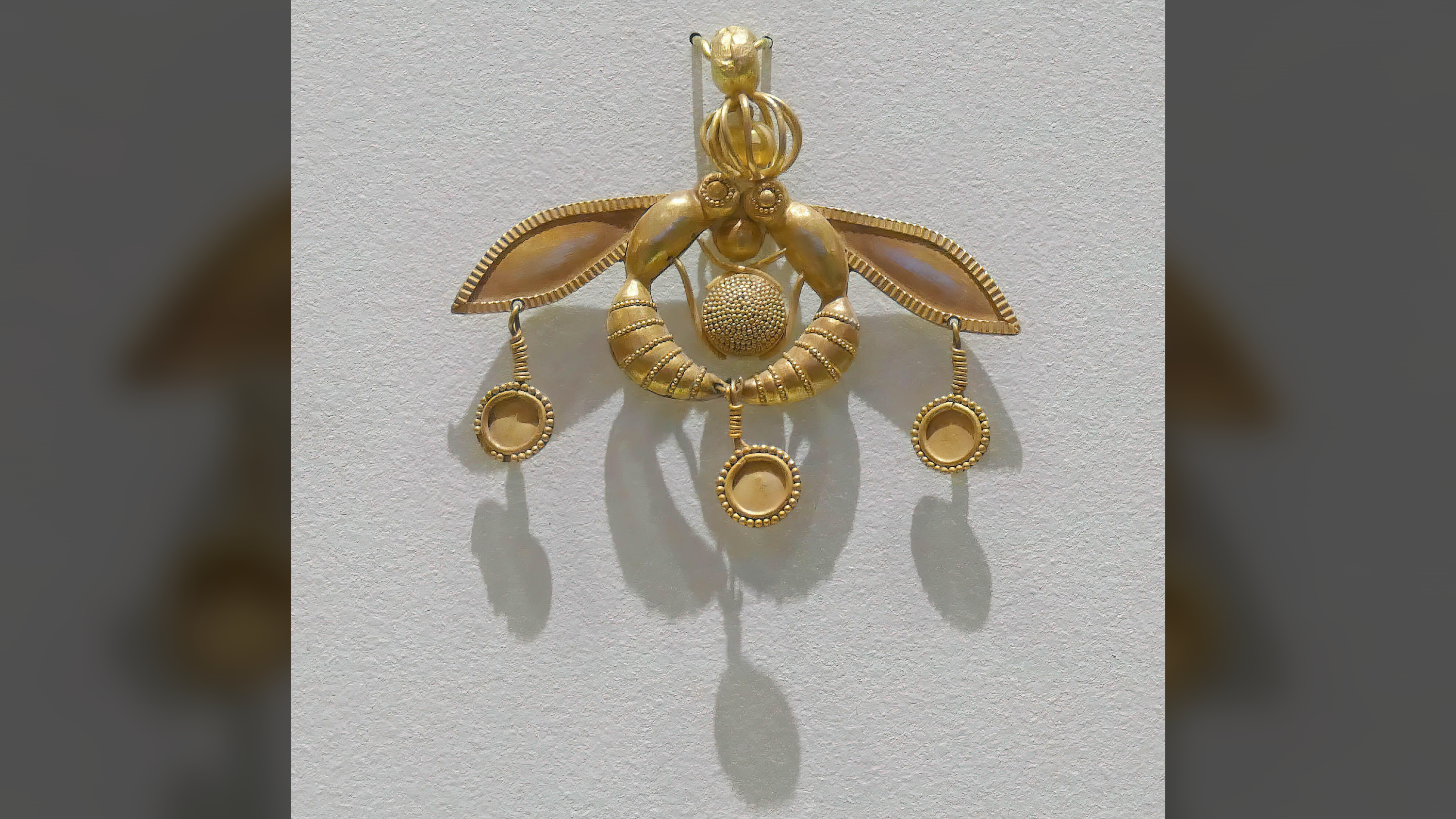 Featured image for Ancient Minoan Bee Pendant Discovered in 3,800-Year-Old Gold Cache