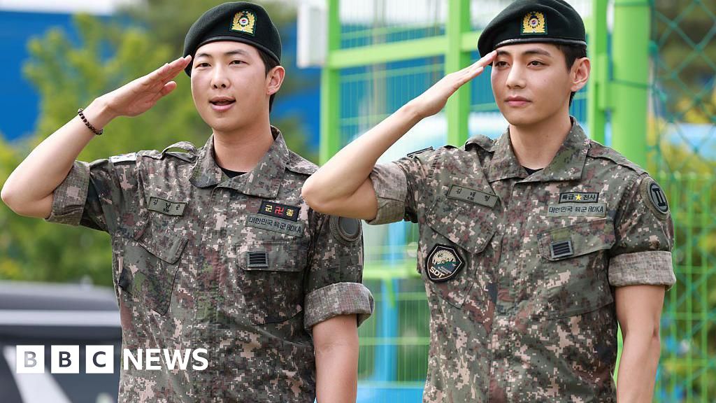 Featured image for BTS Members RM and V Return from Military, Fans Anticipate Reunion