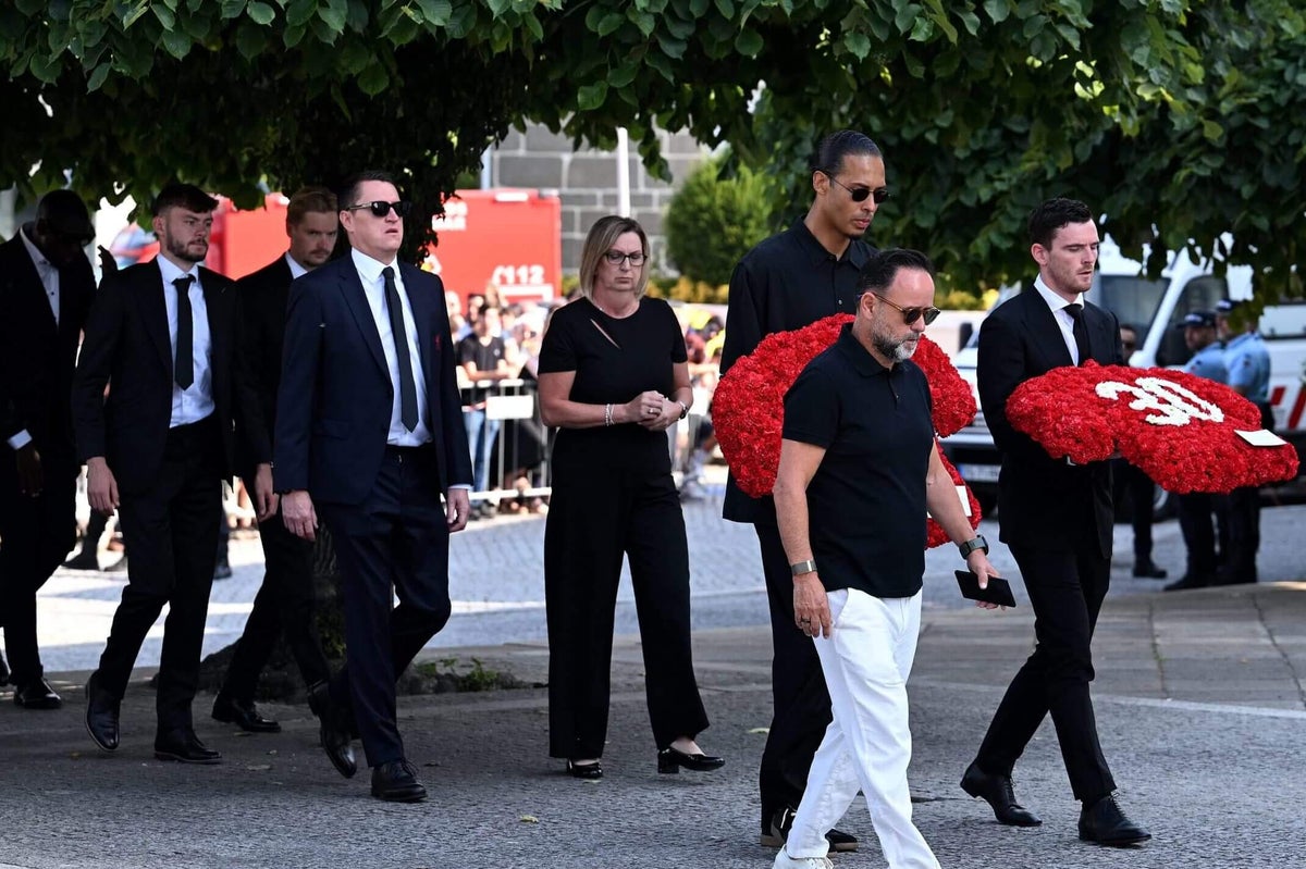 Tributes and memorials for Liverpool star Diogo Jota and his brother