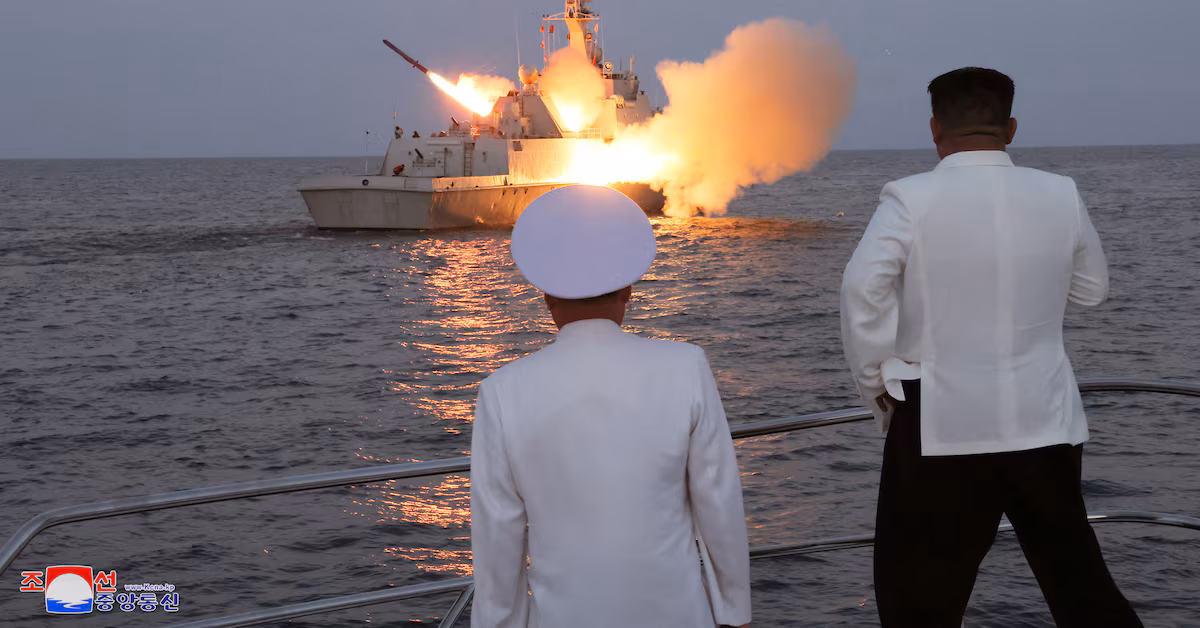 Kim Jong-un Oversees North Korea's Cruise Missile Test Amidst US-South Korea Drills