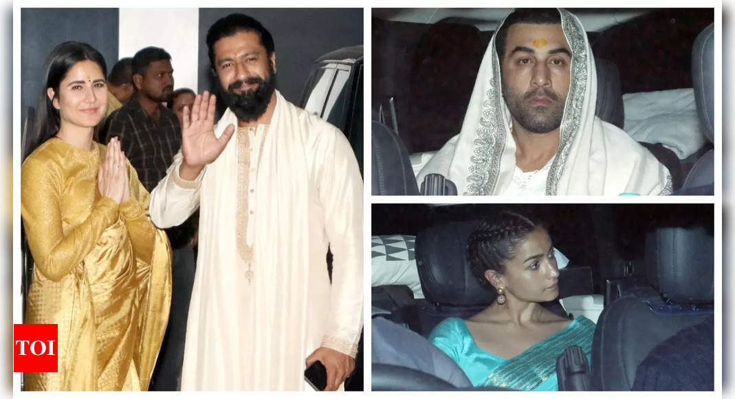 Featured image for Bollywood Celebs Return from Ram Mand, Pawan Kalyan Gets Emotional, and Madhuri Dixit SLAYS in Ladoo Peela Saree