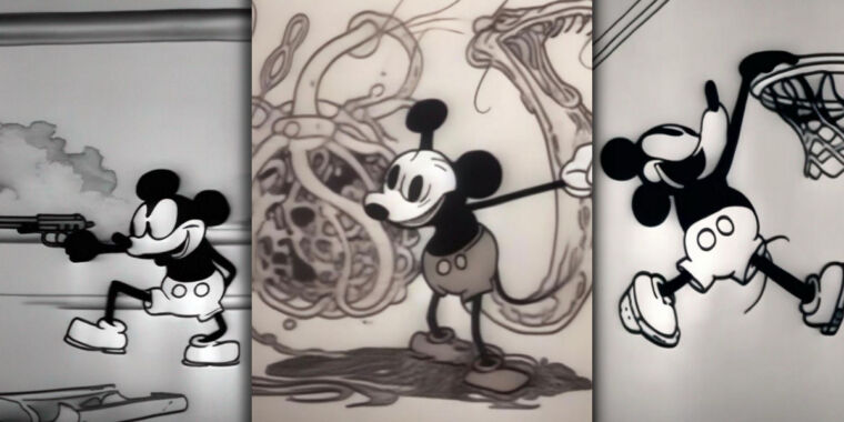 Featured image for "Steamboat Willie's Mickey Mouse Enters Public Domain, Inspires AI-Driven Horror Film"