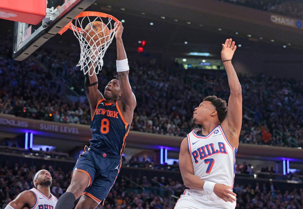 "Knicks Dominate 76ers in OG Anunoby's Return, Harris Scores 2 Points"