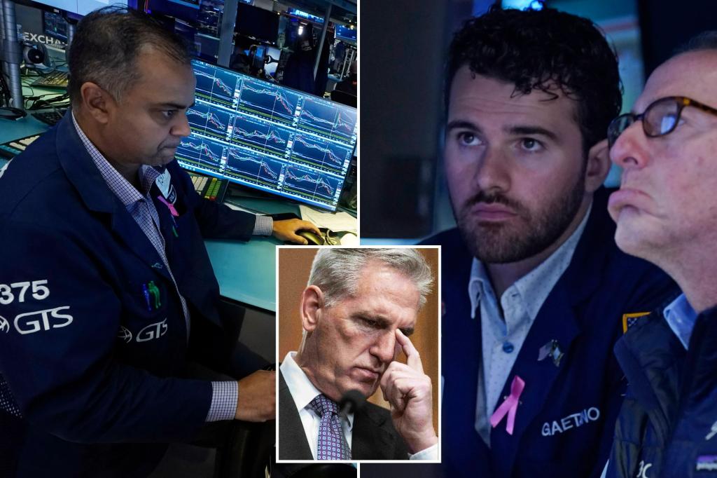 "Dow Plunges as Jobs Data and Washington Chaos Send Stocks into the Red"