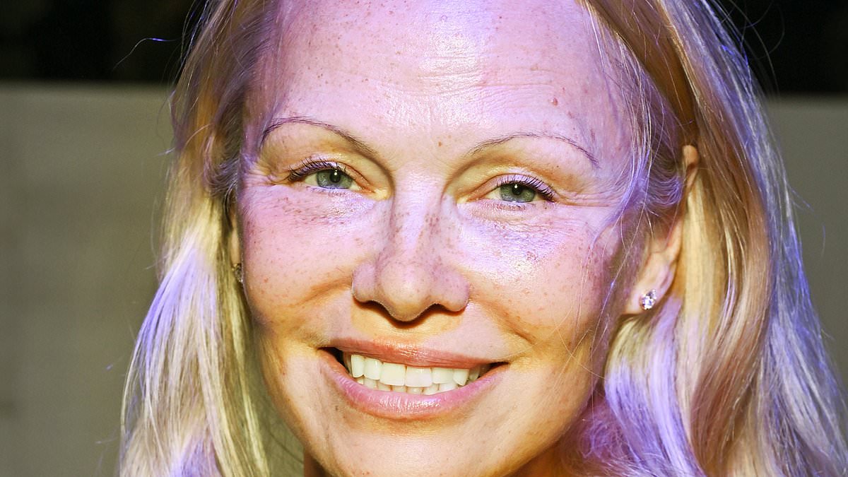 Featured image for Pamela Anderson Embraces Makeup-Free Look: "Chasing Youth is Futile"