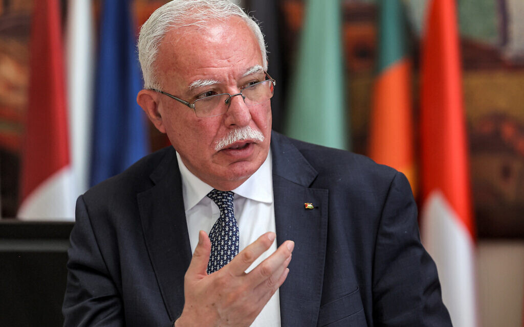 PA Foreign Minister Criticizes Biden Administration's Middle East Policy as Weak and Lacking Courage