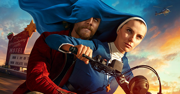 Featured image for "Betty Gilpin stars in mind-bending and profound 'Mrs. Davis' on Peacock"