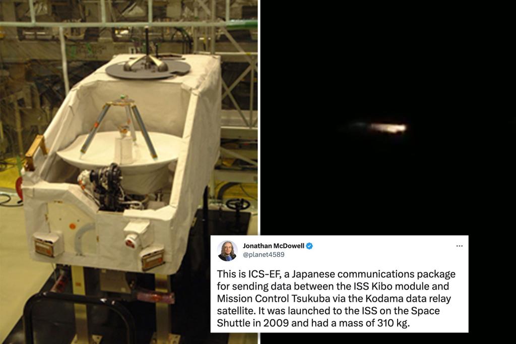 California witnesses mysterious lights in the sky, turns out to be ISS space debris.