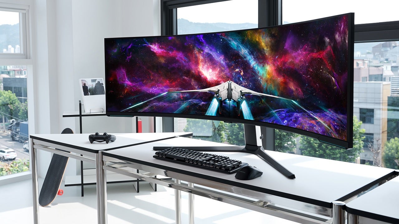 Featured image for "Preorder Samsung's 57" Odyssey Neo G9 Gaming Monitor for Bonus Amazon Credit and a Glorious Gaming Experience"