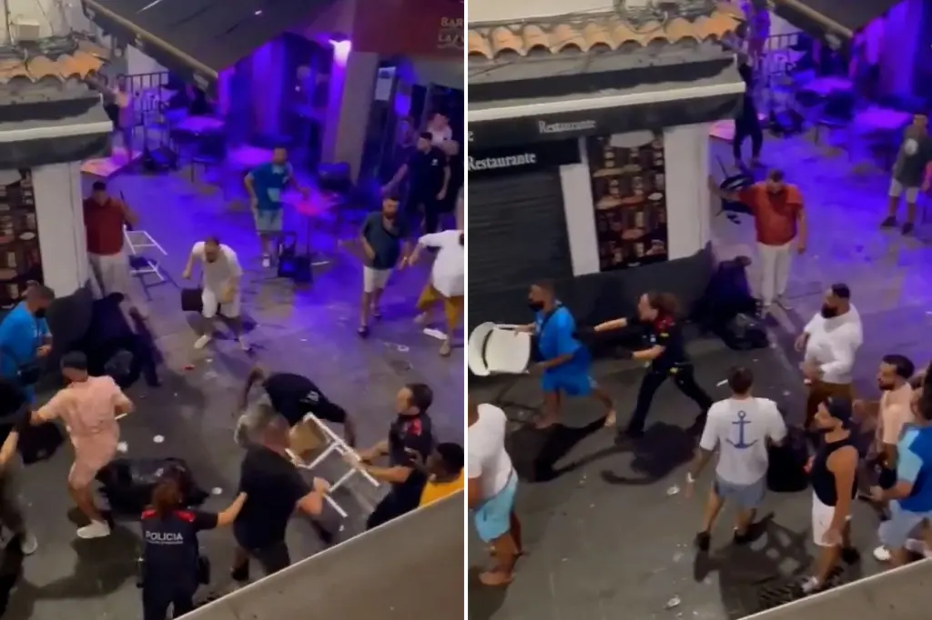 Violent Brawl Erupts on Spanish Tourist Hotspot