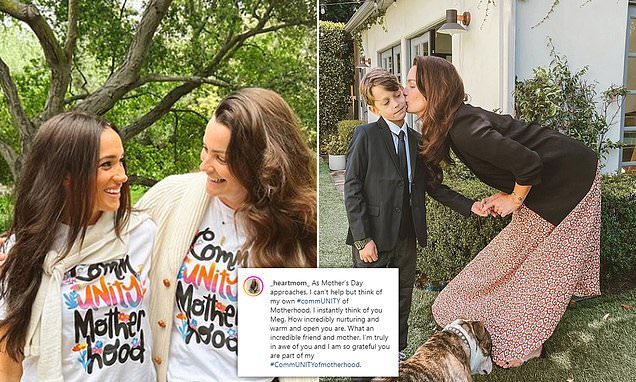 Meghan Markle praised for her support as a friend and mother.