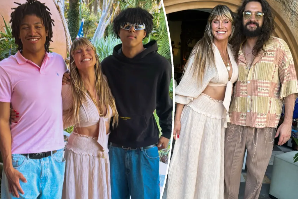 Featured image for Heidi Klum's Sons Tower Over Her in Rare Family Photos