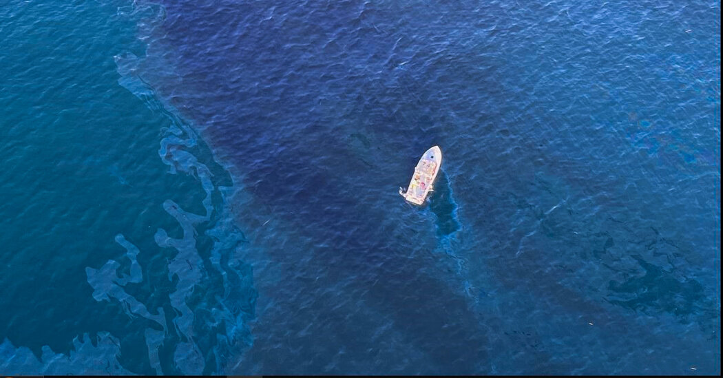 Featured image for "Authorities Probe Oil Spill Off Huntington Beach Coast in Southern California"