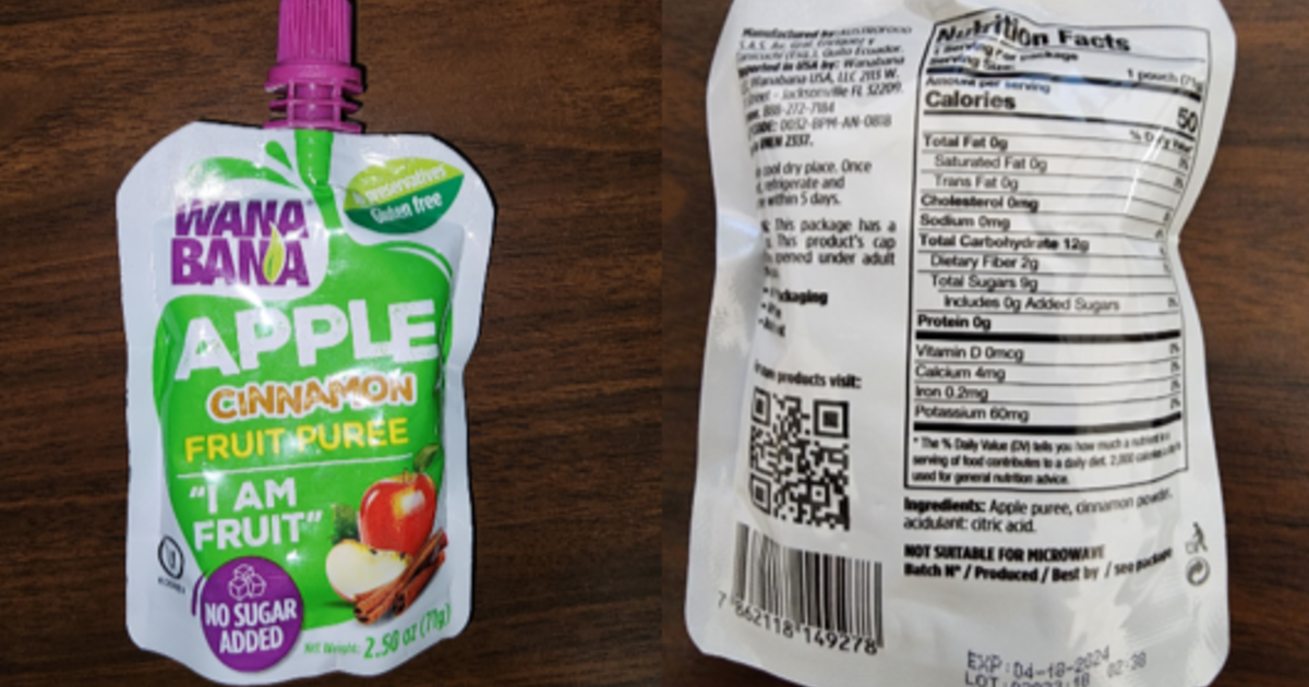FDA Issues Recall for Lead-Contaminated Fruit Puree Pouches