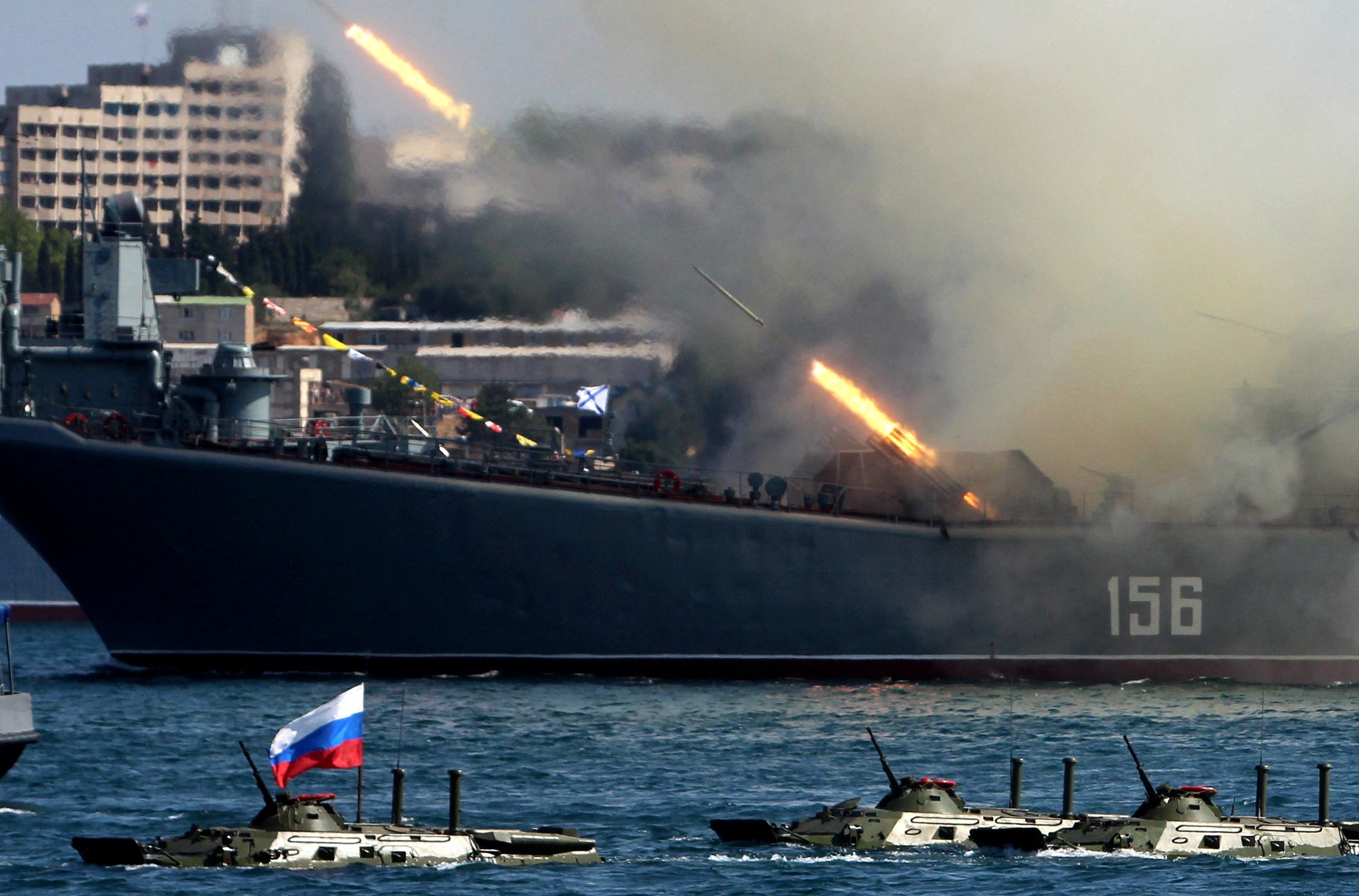 Featured image for "Damage to Russian Black Sea Fleet Revealed in Satellite Images Following Kyiv's Success"