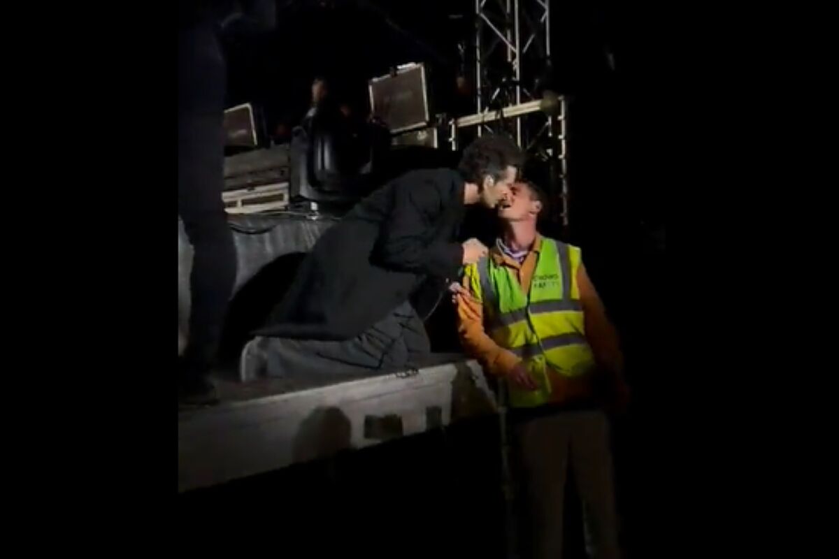 Matty Healy's Kiss with Male Security Guard Caught on Video Amid Taylor Swift Romance Rumors