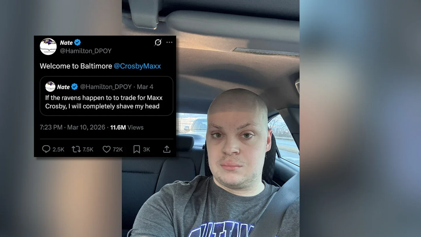 Bald Bet Backfires as Ravens Trade for Crosby, Then Walk It Back