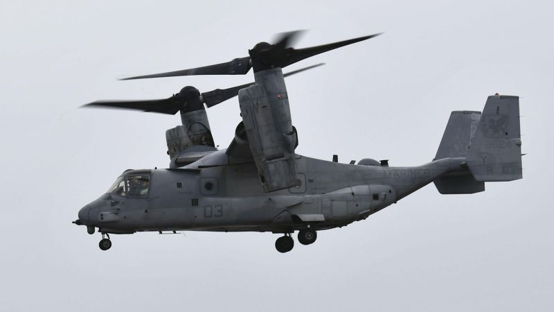 "US Osprey Crash: 8 Aboard as Military Aircraft Plunges into Ocean near Japan"