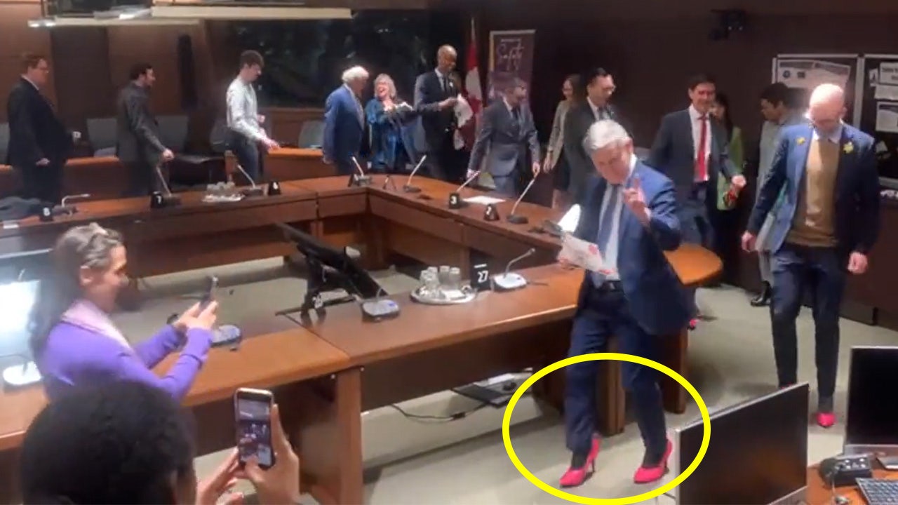 Male lawmakers face backlash for wearing pink heels to support anti-violence against women campaign on Twitter.