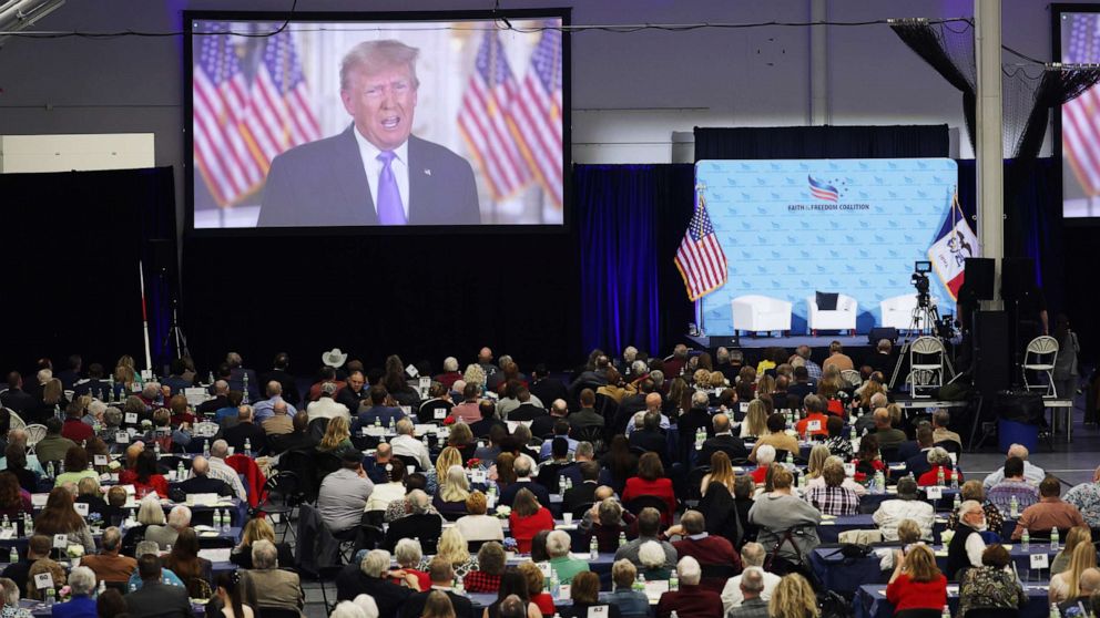 2024 Republican hopefuls gather in Iowa, with differing views on abortion and social issues.