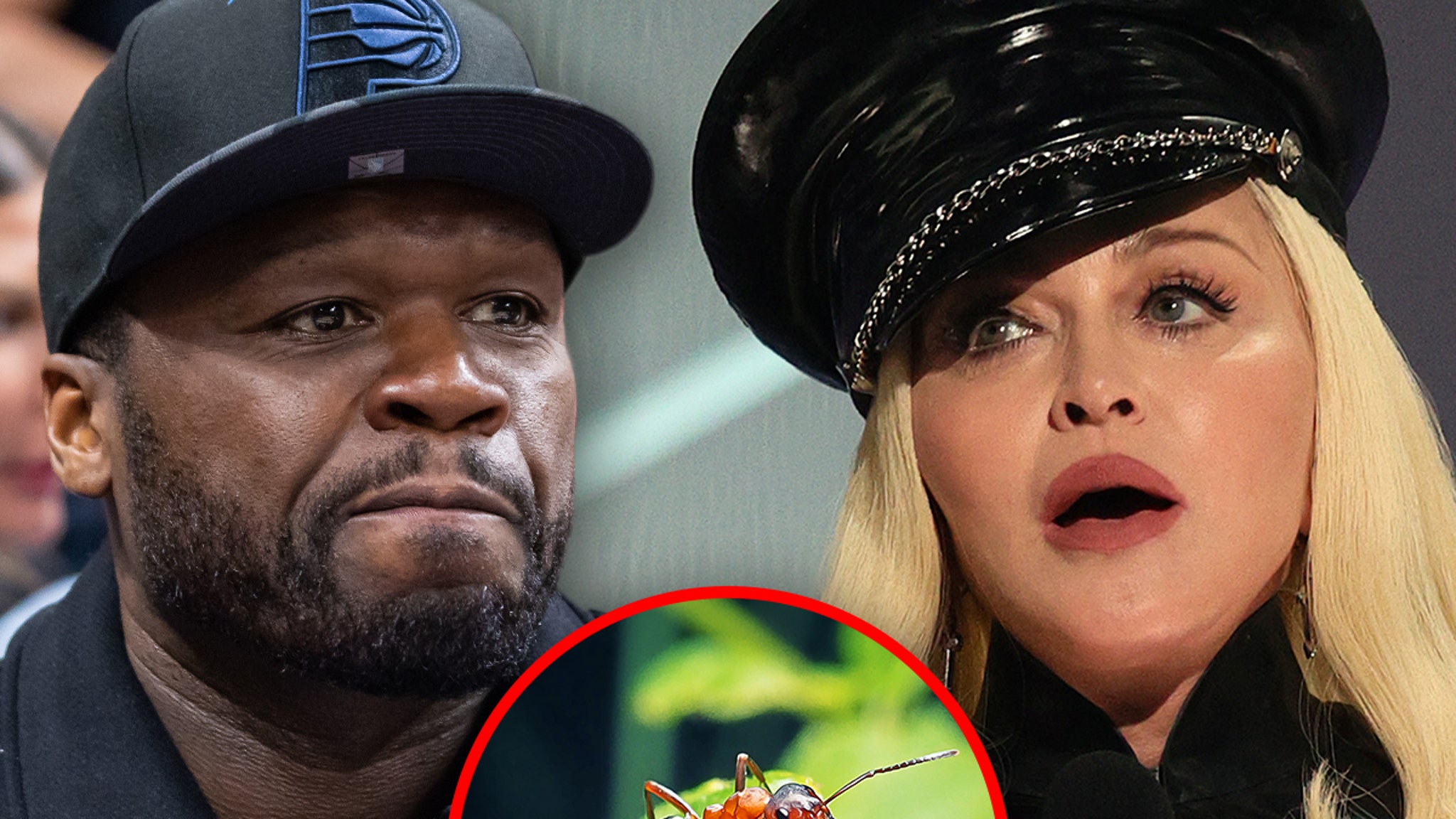 Featured image for 50 Cent Continues to Mock Madonna, Comparing Her Body to a Bug
