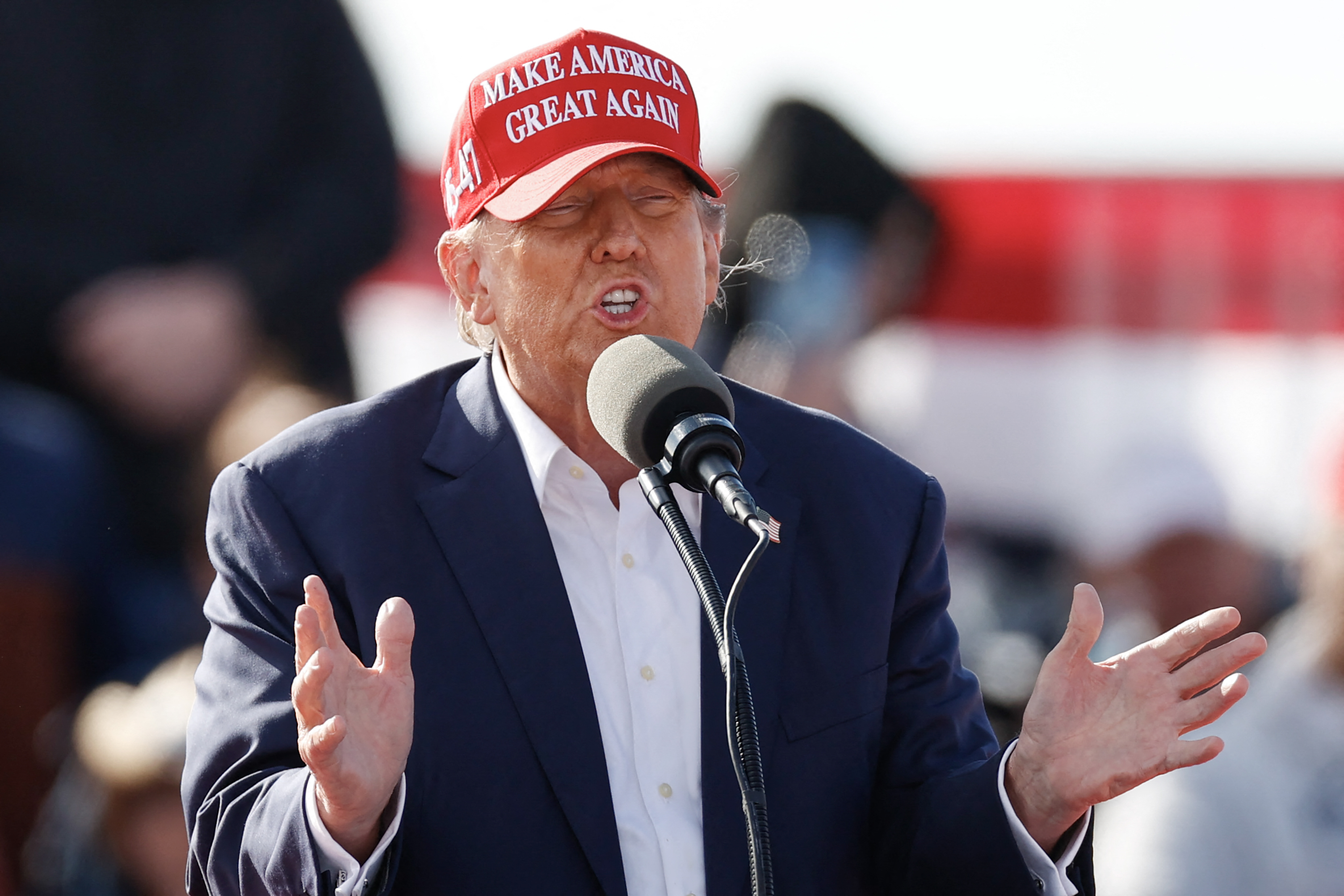 "Trump's Financial Claims and Legal Battles: A Republican Group's Mockery and a Greenlight for His Social Media Company"