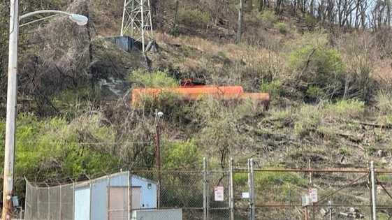 Train cars derail in Pittsburgh, no injuries reported.