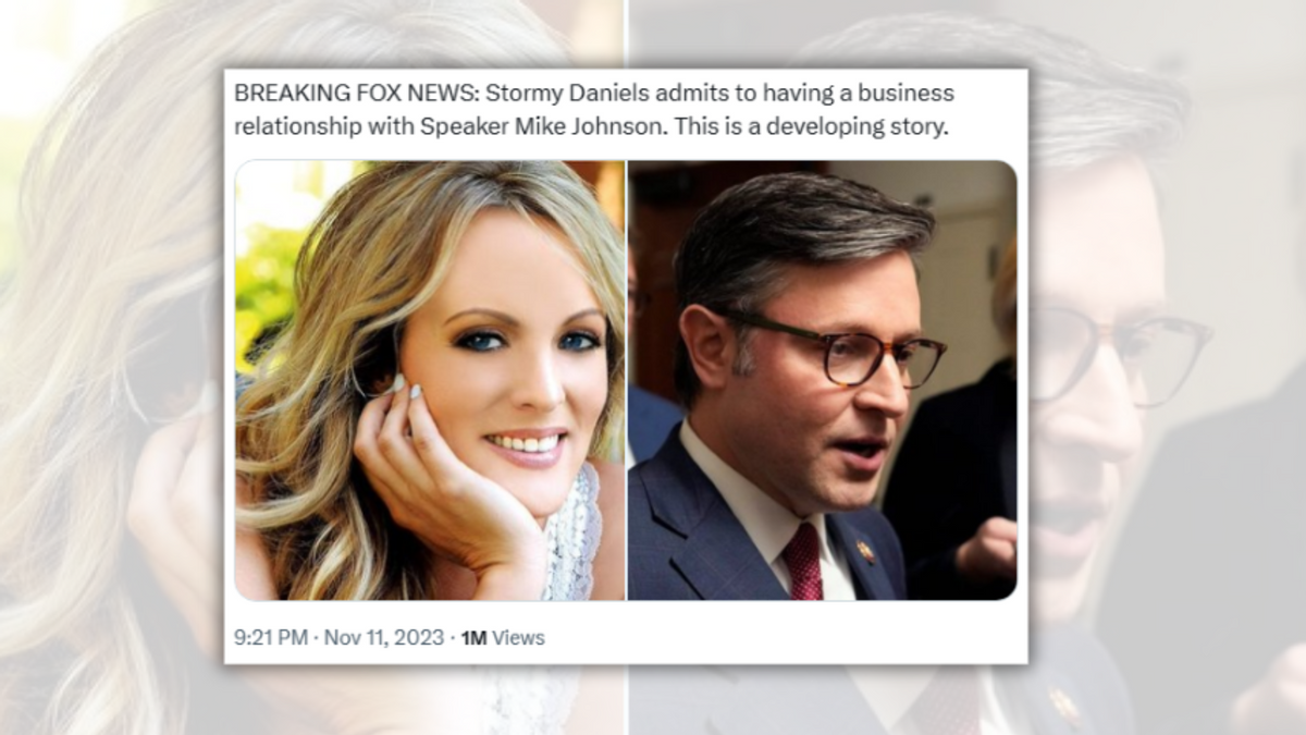 Stormy Daniels Confirms 'Business Relationship' with House Speaker Mike Johnson