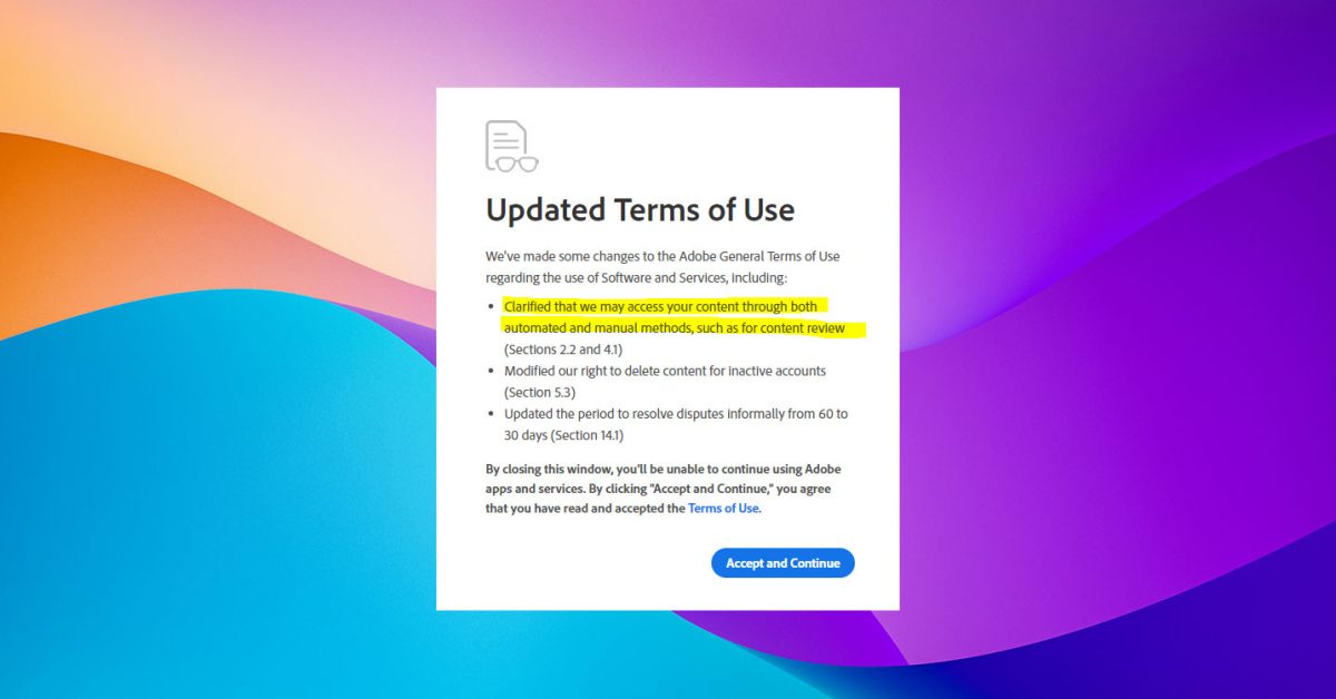 Featured image for Adobe Sparks Outrage with New Spyware-Like Terms of Service