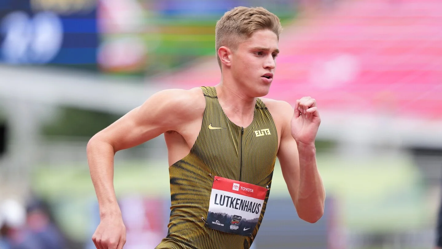 Teen Lutkenhaus claims historic 800m title at World Indoors