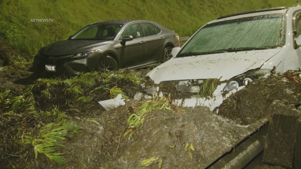 Mudslides wreak havoc in California, causing evacuations and property damage.