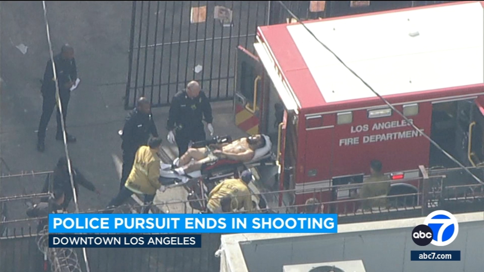 Featured image for High-speed L.A. police chase ends with suspect hospitalized after officer-involved shooting