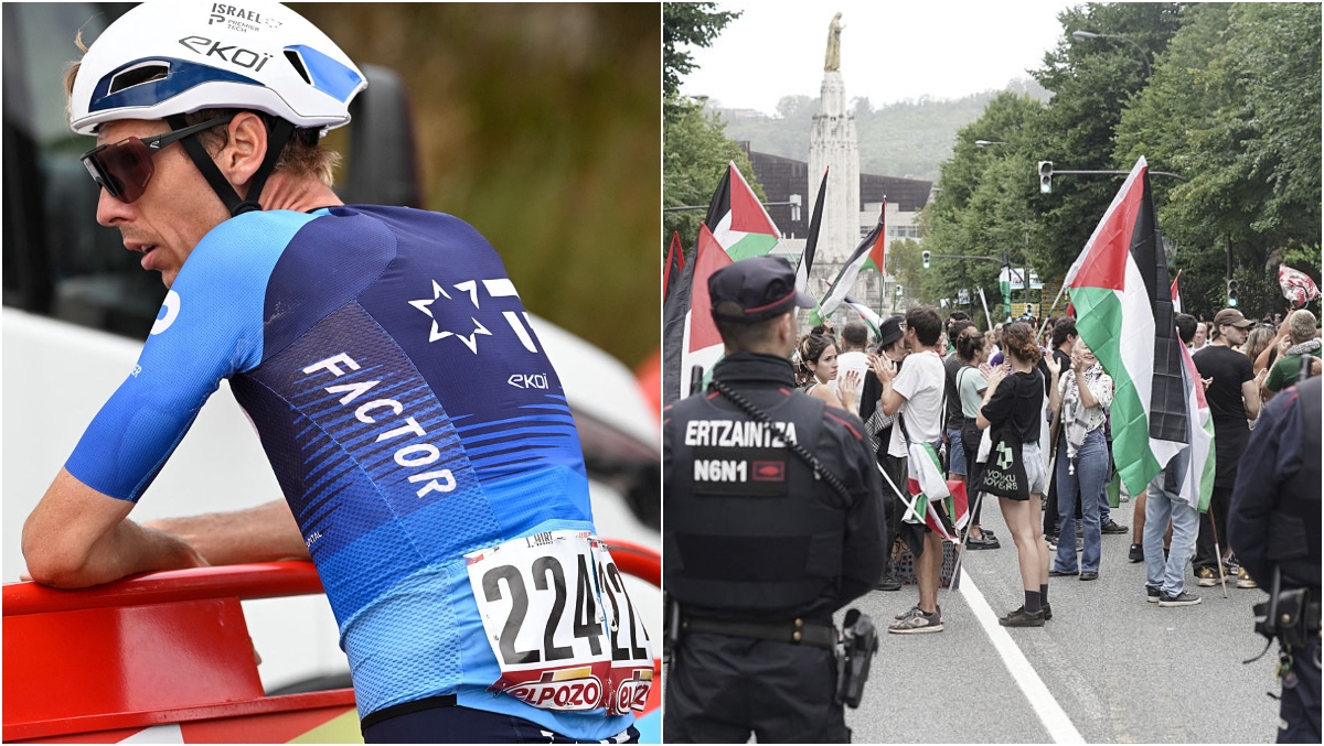 Featured image for Protesters Disrupt European Cycling Race Over Israel
