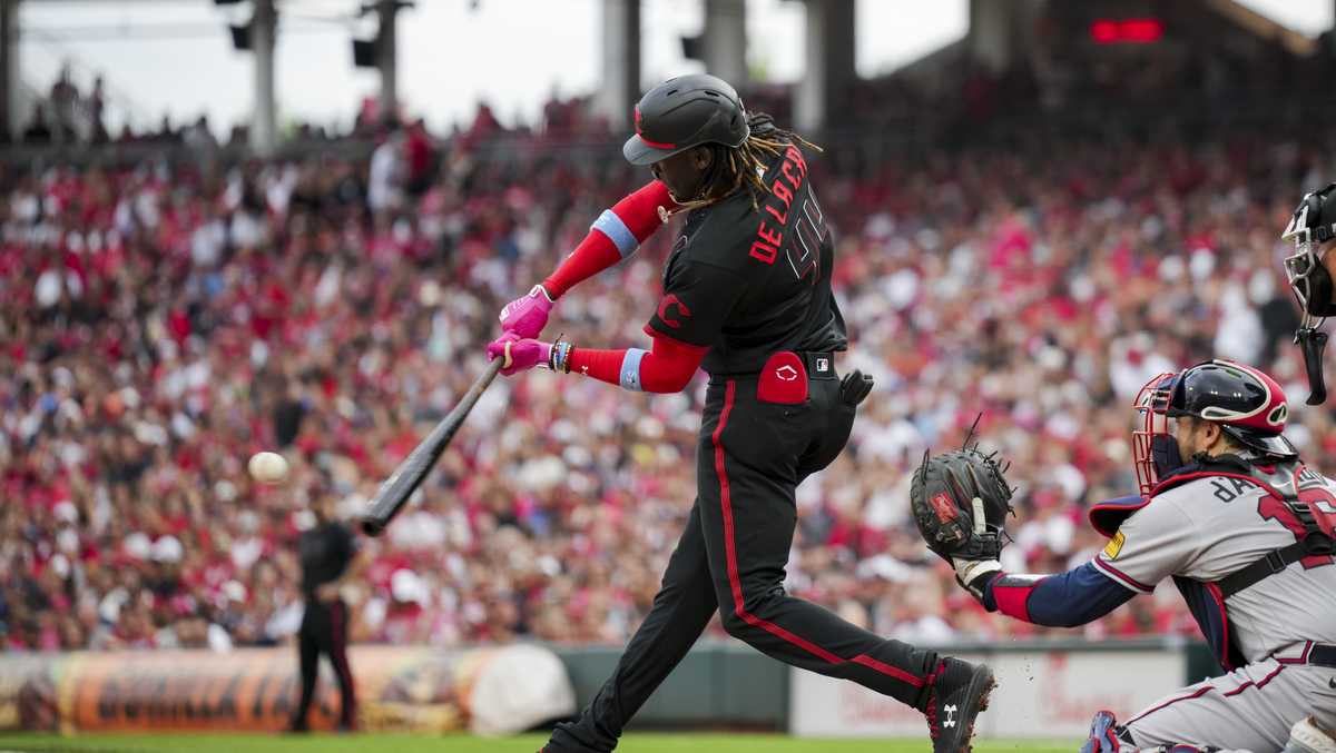 Featured image for Reds rookie Elly De La Cruz hits historic cycle and propels team to 12th straight win.