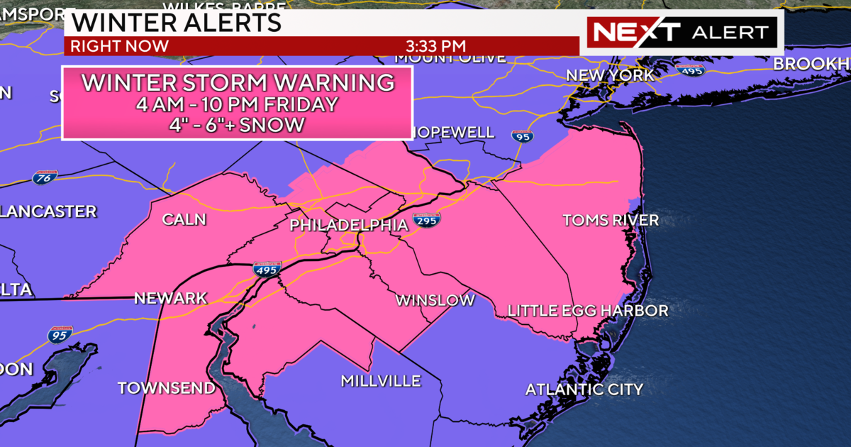 "Friday Snow Forecast for Pennsylvania, New Jersey, and Delaware"