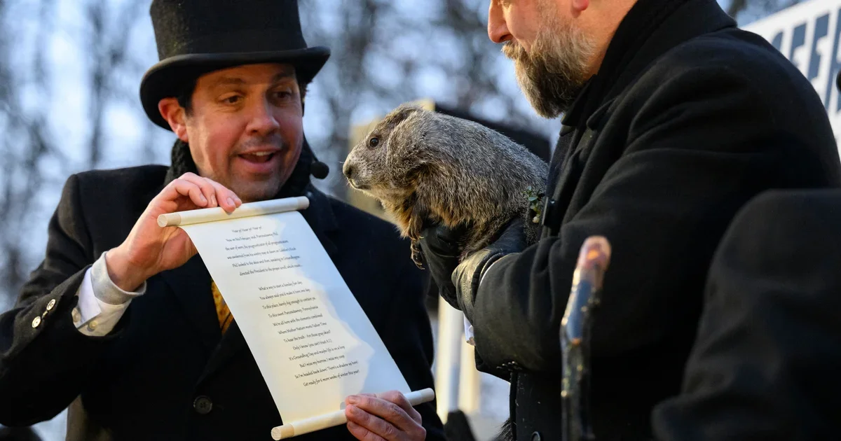 Punxsutawney Phil Sees Shadow, Forecasting Six More Weeks of Winter