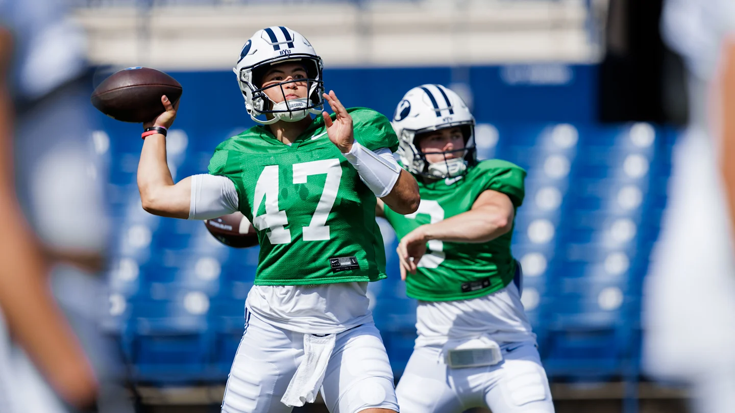 Featured image for BYU Football's Quarterback Battle Heats Up with Key Contenders and Potential Freshman Start