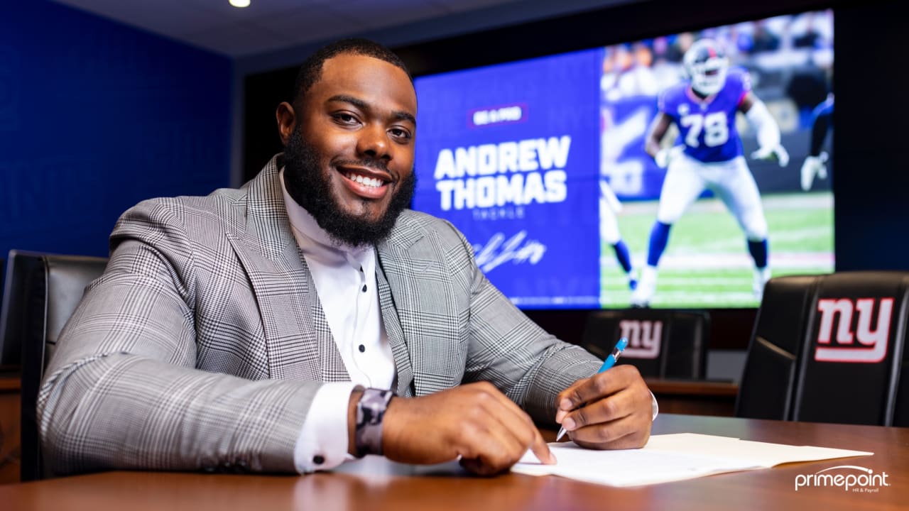 "Giants secure Andrew Thomas with record-breaking 5-year extension"