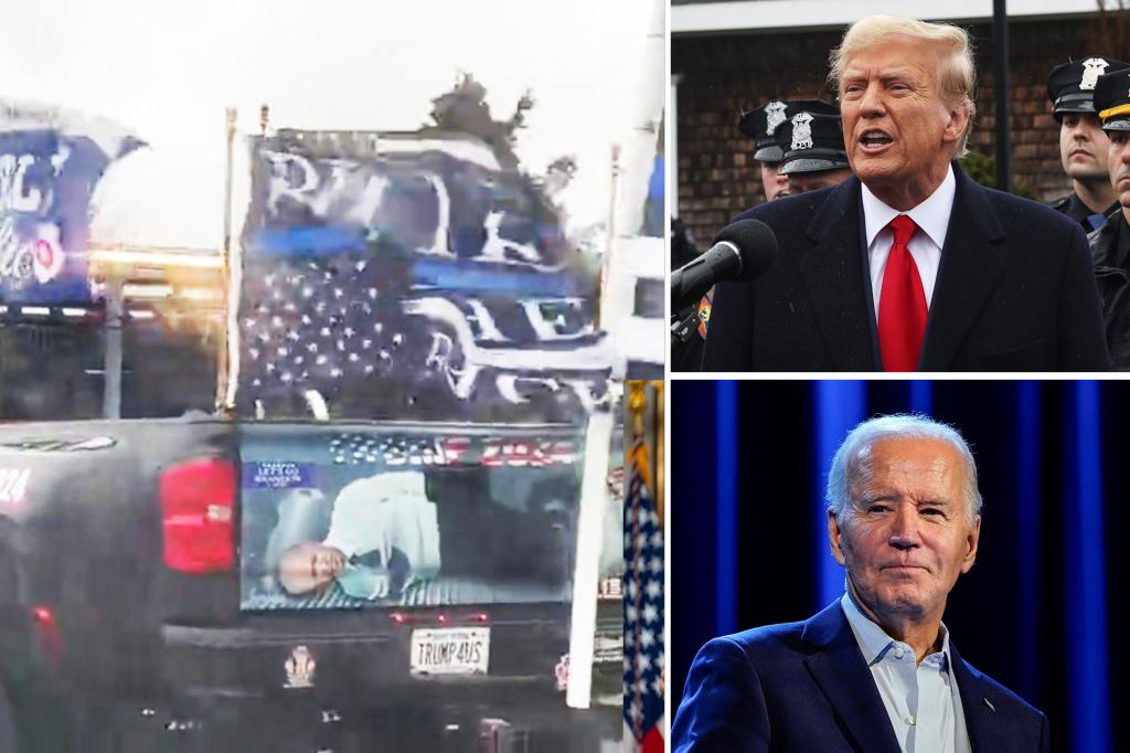 "Controversy Surrounds Trump's Social Media Post Featuring Hog-Tied Biden Image"